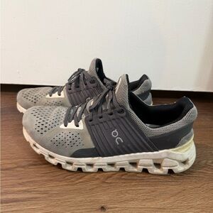 On Running / On Cloud Gray and Black Sneakers